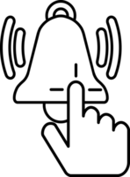 Finger Click the Bell Subscribe Icon png