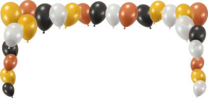 3D Shiny Balloon Border png