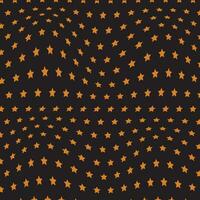 simple abstract baroque lite orenge color geometric small star distort wavy pattern on black color background vector