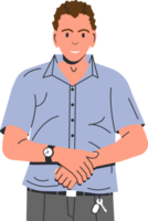 Happy man in casual clothes png