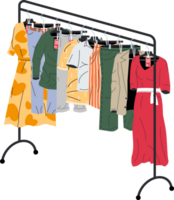 Womans and mans clothes on hanger png