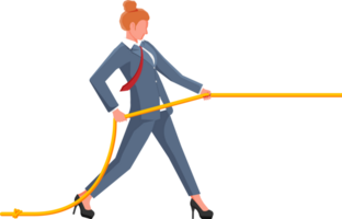 Businesswomen pull of rope png