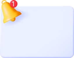 3D Notification Popup with Bell Icon. png