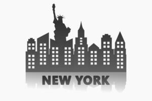 Silhouette of New York city skyline vector illustration