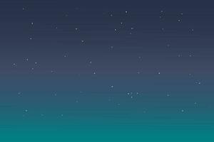 Night starry sky with blue and green gradation. Star universe background. Vector illustration.