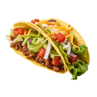 ai genererad taco med pålägg på transparent bakgrund png bild