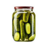 ai généré pot de cornichons sur transparent Contexte png image