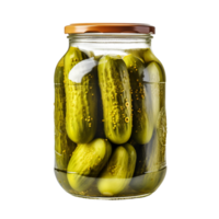 ai généré pot de cornichons sur transparent Contexte png image