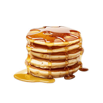 ai generato pila di Pancakes con sciroppo su trasparente sfondo png Immagine