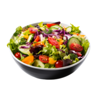 ai généré bol de coloré salade sur transparent Contexte png image