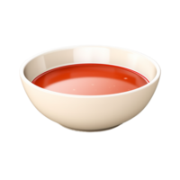 AI generated bowl of tomato soup on transparent background PNG image