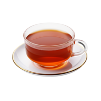ai generado taza de caliente té en transparente antecedentes png imagen