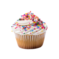 AI generated Cupcake with Sprinkle on transparent background PNG image