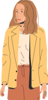 Frauen im Jacke und Hose isoliert png