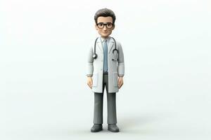 AI generated Abstract 3d human character health care concept,psychotherapy,doctor,disease treatment, Generative AI photo