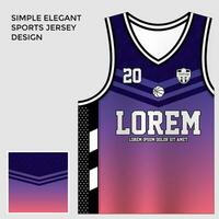 blue sublimation basketball jersey template vector