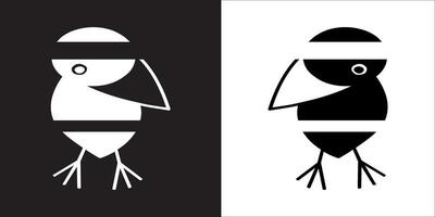 Illustration vector graphics of crow icon