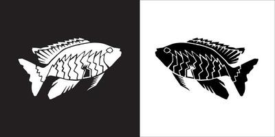 Illustration vector graphics of fish icon