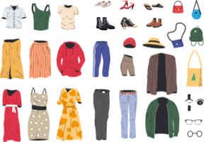 Collection of woman wardrobe png