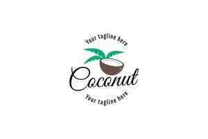 coconut logo vector icon illustration