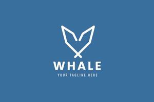 whale logo vector icon illustration