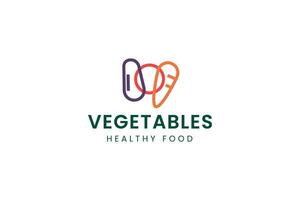 vegetable logo vector icon illustration