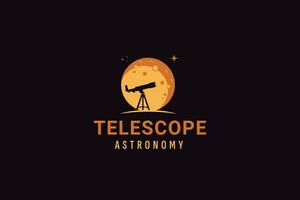 telescopio logo vector icono ilustración