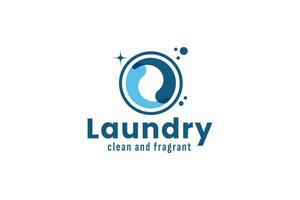 lavandería logo vector icono ilustración