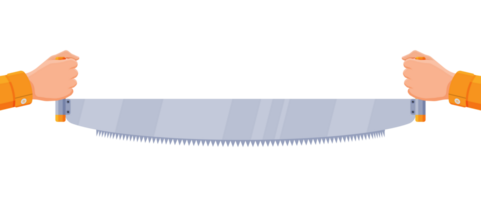 Two hand saw png