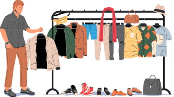 Man wardrobe on hanger png