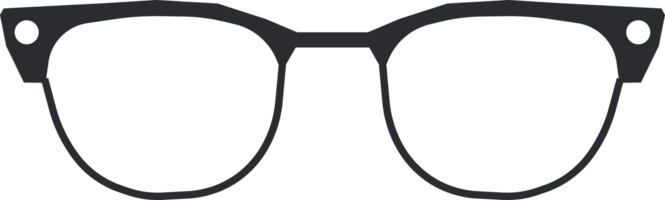 Plastic classic framed glasses png