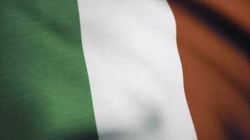 tela de el bandera de italia, ondulación en el viento. bandera de italia antecedentes foto