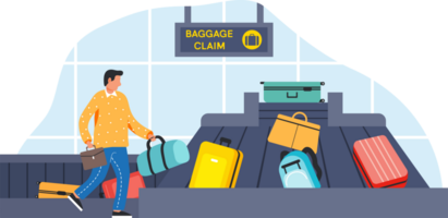 Conveyor Belt With Passenger Luggage Baggage Claim png