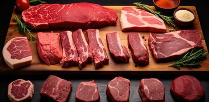 AI generated what are the most popular cuts of meat as opposed to steak photo