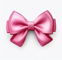 AI generated pink bow in the shape of a bow photo