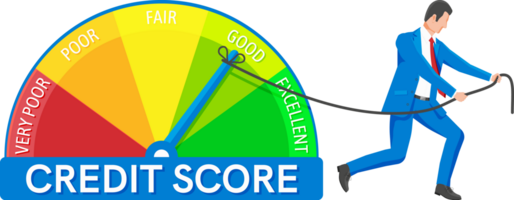 Credit Score Indicator and Bank Rating Gauge Report png