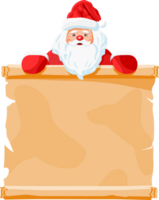 Funny santa claus character greeting. png