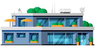 moderno energia efficiente edificio png