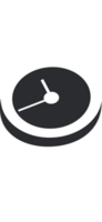 Wristwatch, black clock with strap png