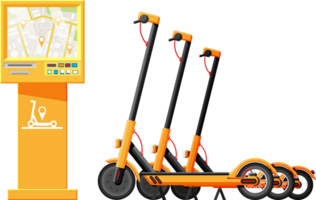 alquiler eléctrico scooter concepto. png