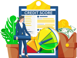Credit Score Indicator and Bank Rating Gauge Report png