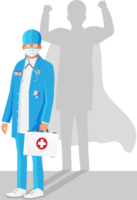 profesional médico superhéroe png