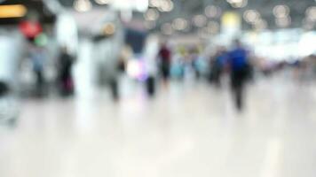 passenger walking in terminal of airport video