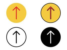 Set of upload collection vector icon