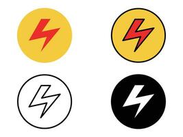 Illustration of flash electric power lighting vector icon