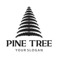 simple pine or fir tree logo,evergreen.for pine forest,adventurers,camping,nature,badges and business.vector vector