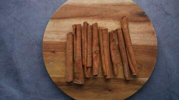 Cinnamon sticks on  table video