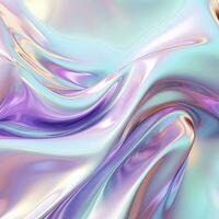 AI generated Abstract holographic iridescent foil texture Generative ai. photo