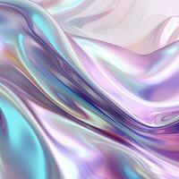 AI generated Abstract holographic iridescent foil texture Generative ai. photo