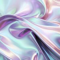 AI generated Abstract holographic iridescent foil texture Generative ai. photo